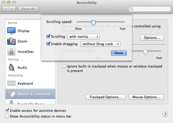 mac pro enable access for assistive devices